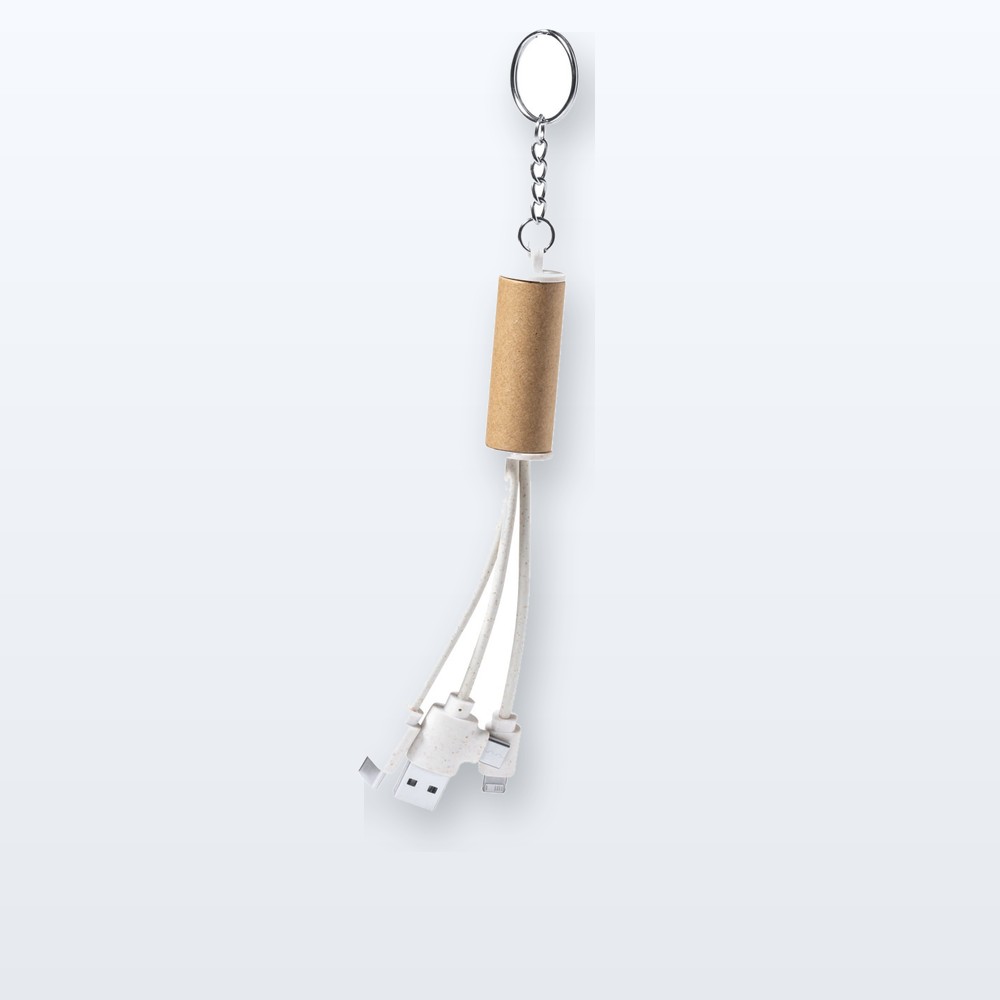Portachiavi con cavo di ricarica USB