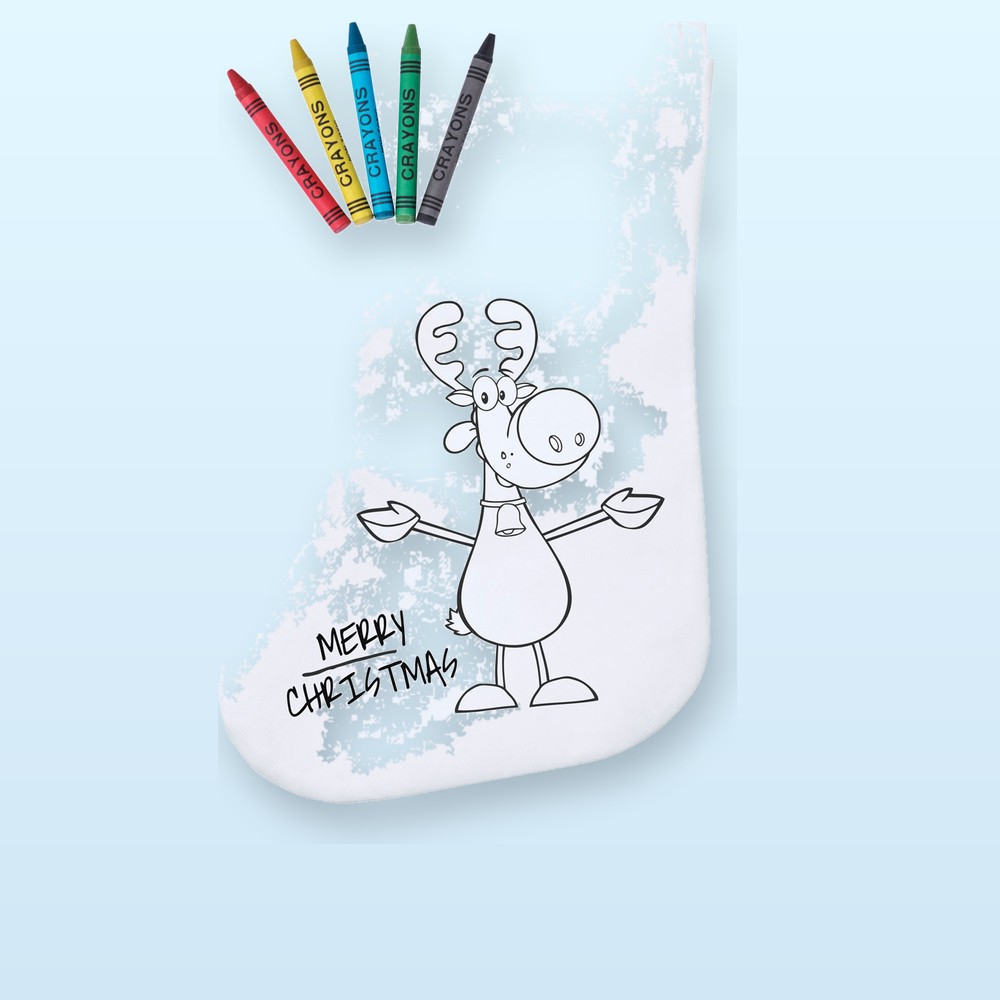 Calza di Natale da colorare