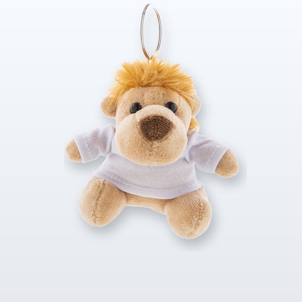 Portachiavi con leone in peluche