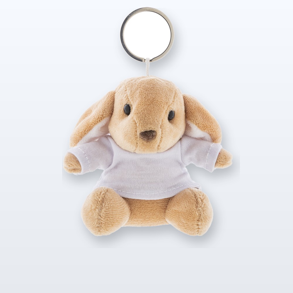 Portachiavi con coniglietto in peluche