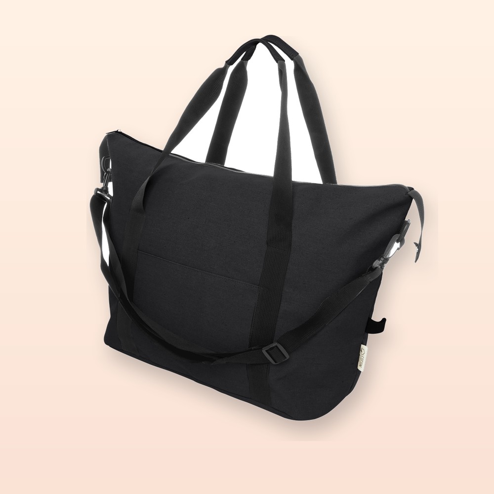 Borsa da viaggio in tela riciclata