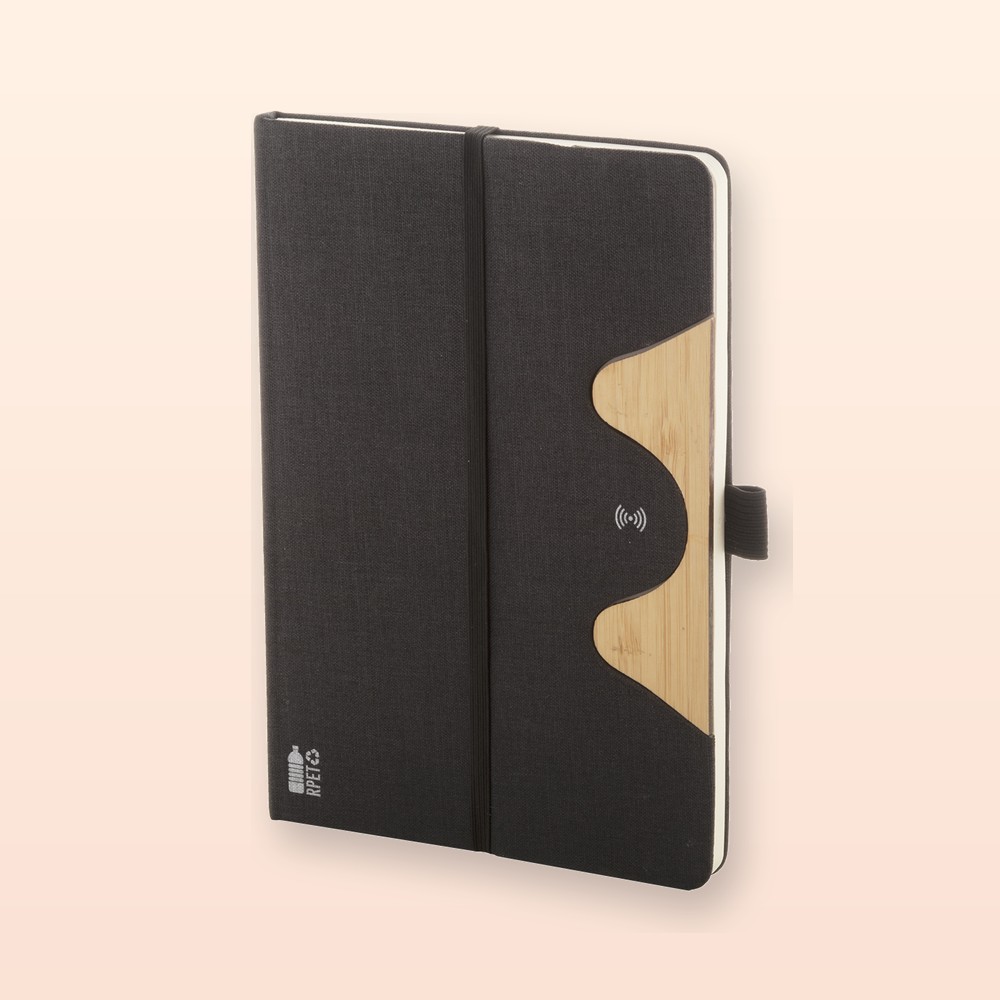 Quaderno in RPET con caricatore wireless