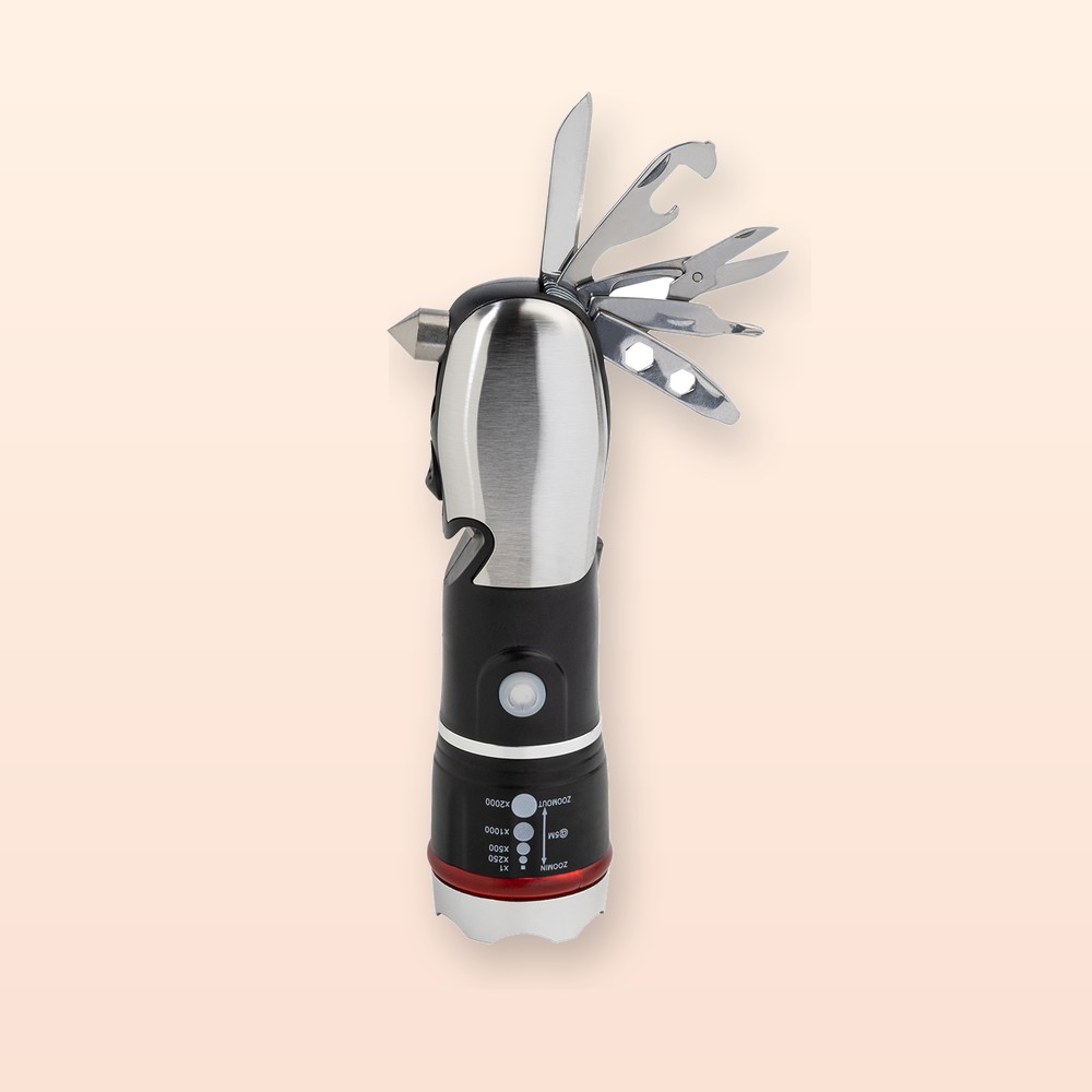 Mini torcia con multi utensili
