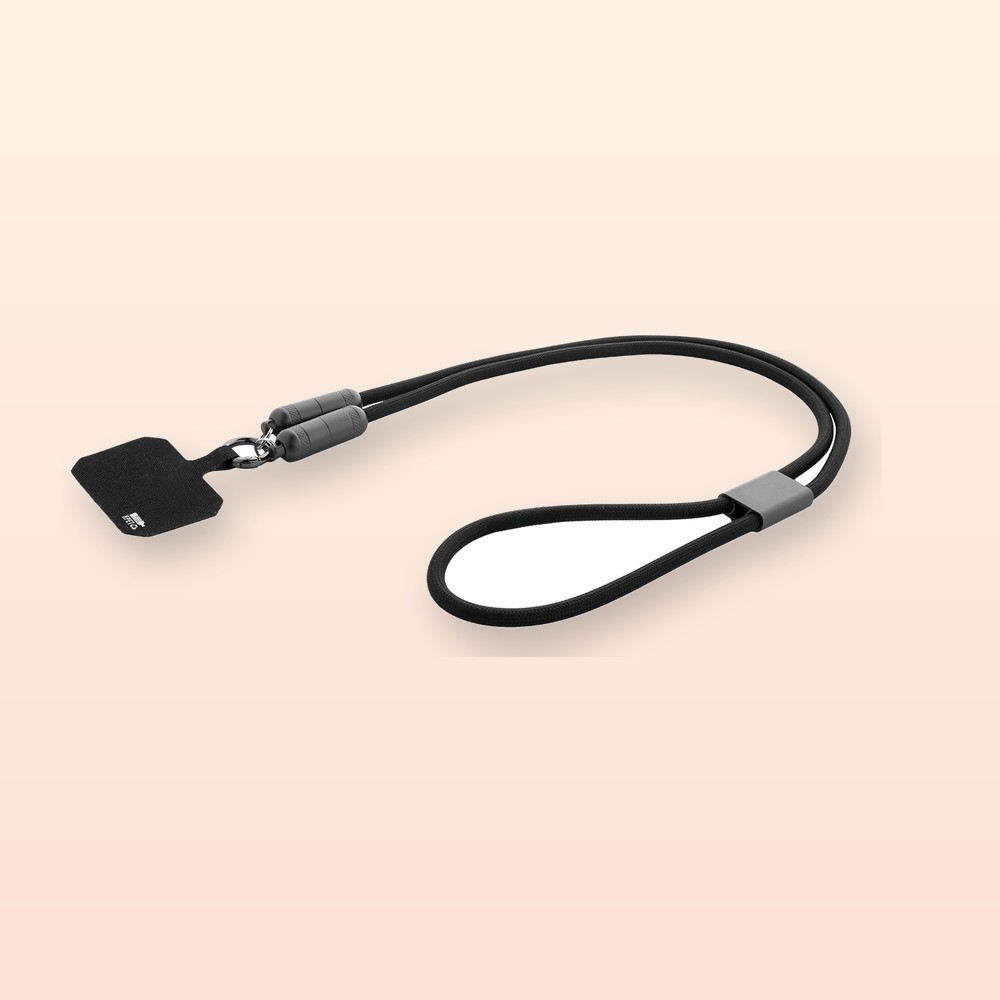 Lanyard in RPET con cavo di ricarica da 60W