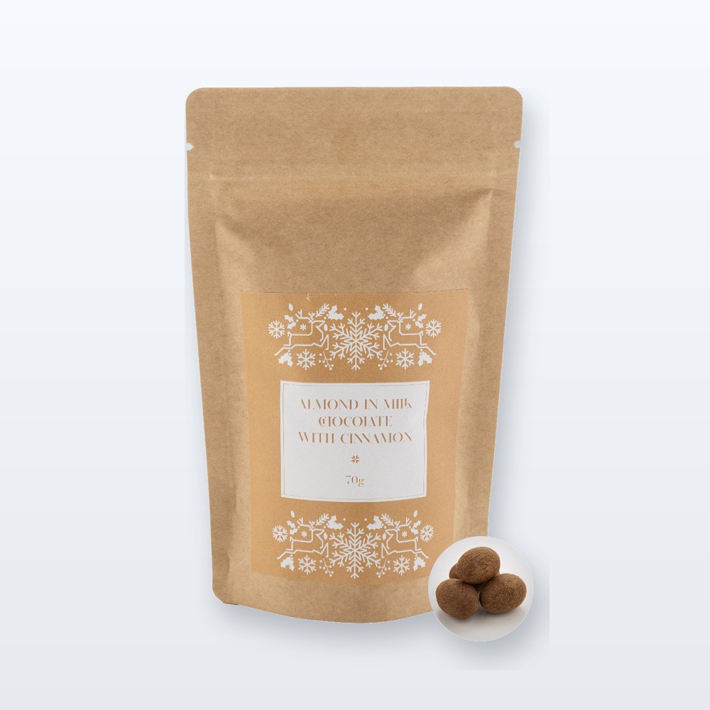 Cioccolato con mandorle e cannella. 70g