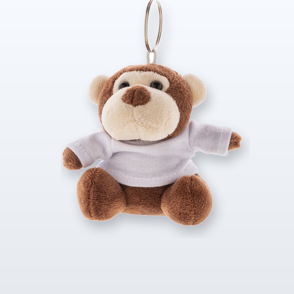 Portachiavi con scimmia in peluche