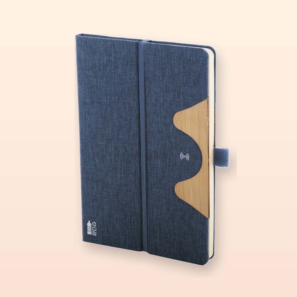 Quaderno in RPET con caricatore wireless