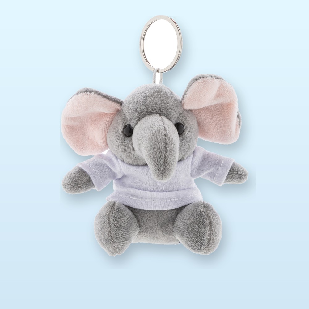 Portachiavi con elefante in peluche