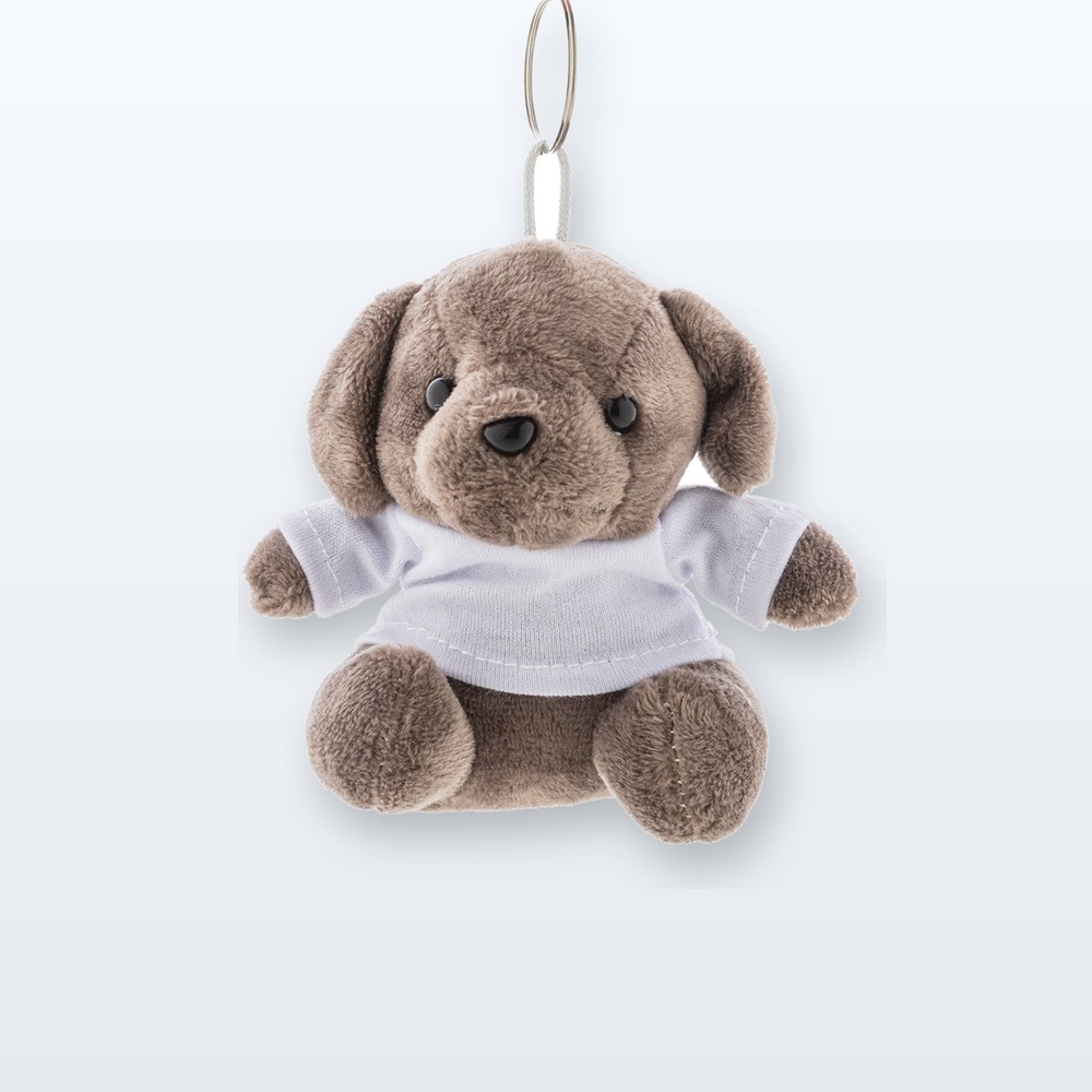 Portachiavi con cane in peluche