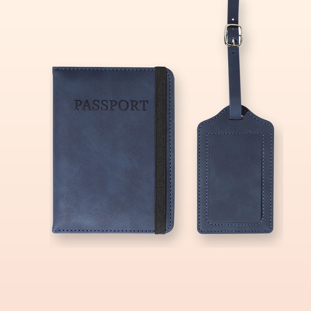 Set porta passaporto e etichetta bagaglio in RPU
