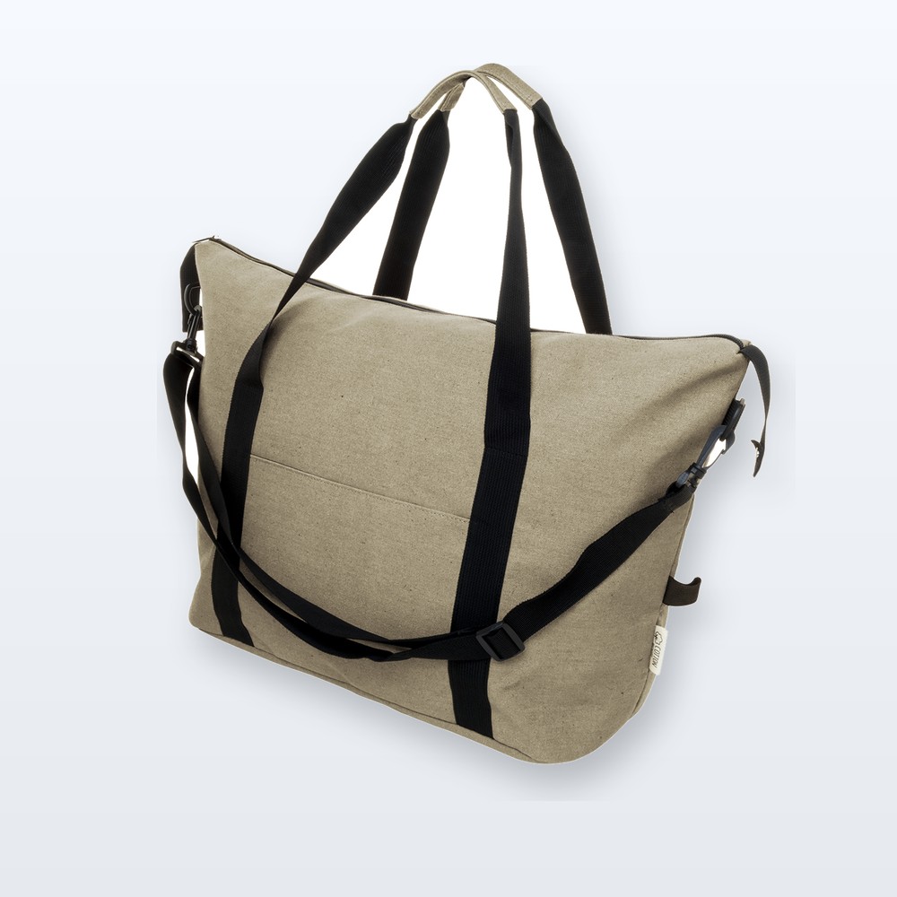 Borsa da viaggio in tela riciclata