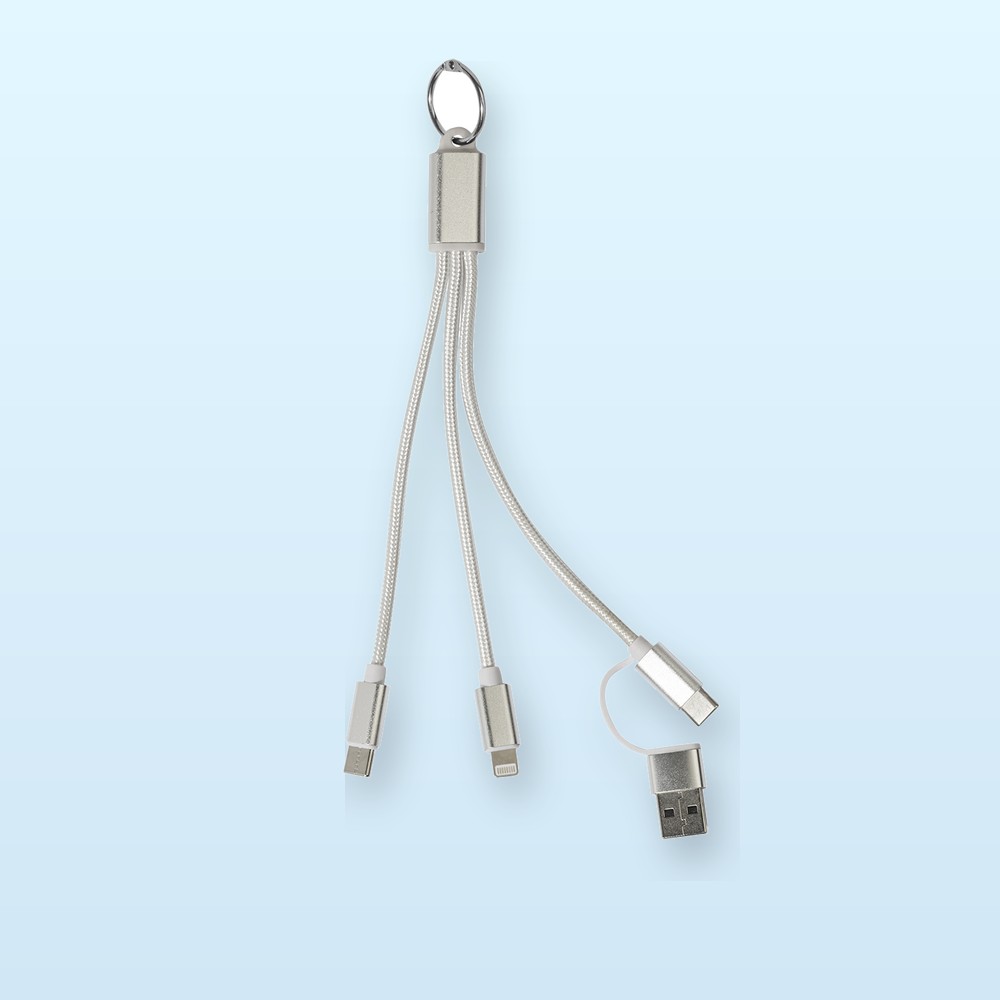 Portachiavi con cavo di ricarica USB