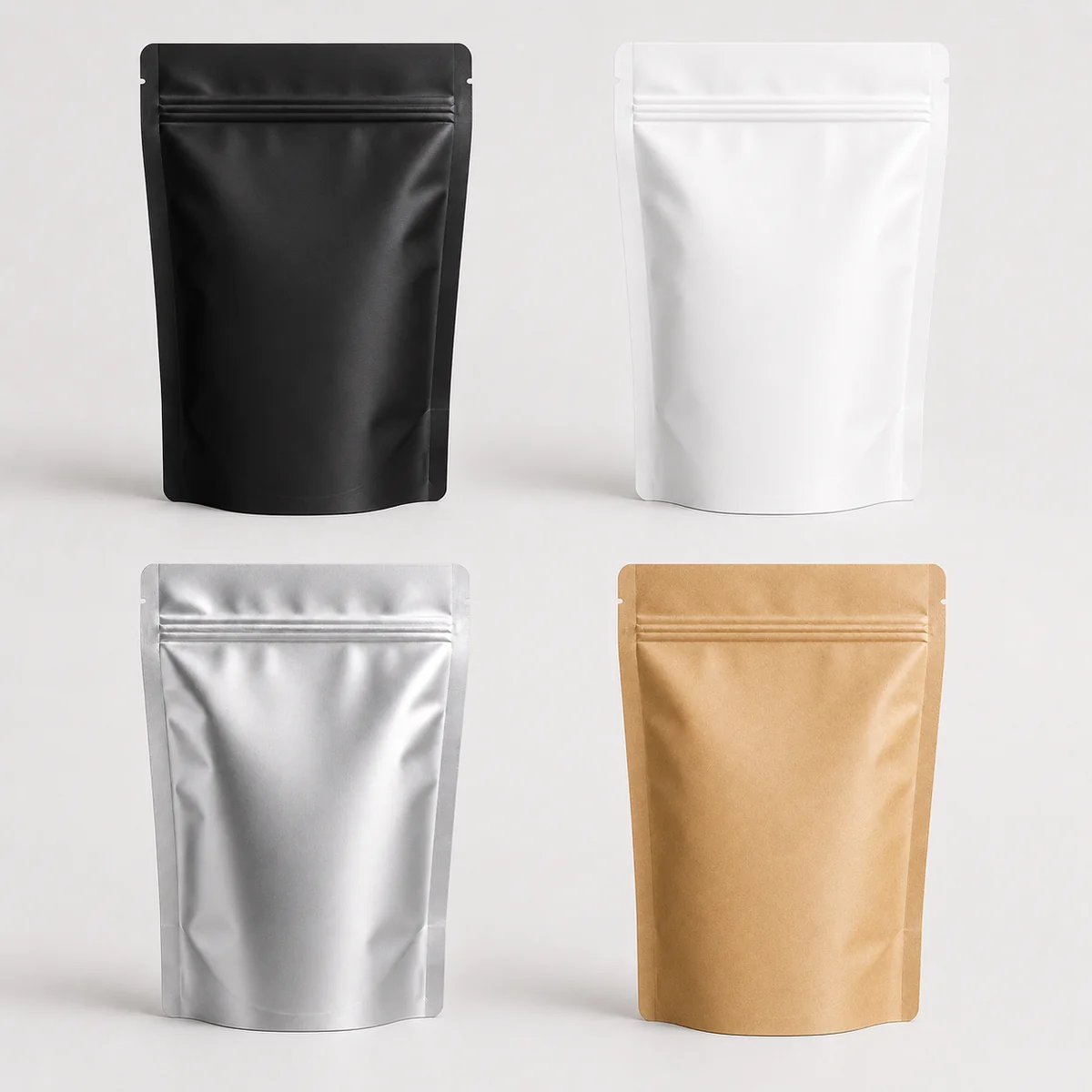 Buste Doypack con zip - Carta avana
